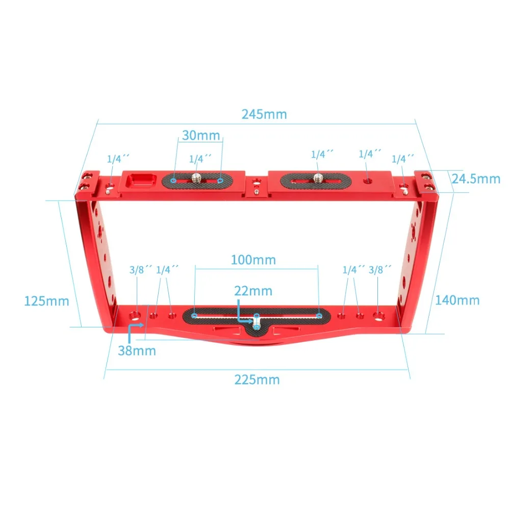 Stabilisator Halterung Selfie Tablett Dual Griff Grip Taschenlampe Halter Halterung Unterwasser Tauchen für GoPro 13 12 Action Sony SLR Kamera – Detail 24