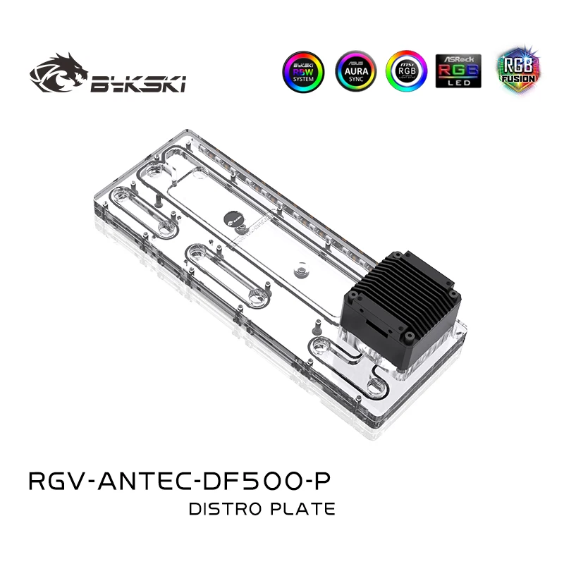 

Bykski Distro Plate For Antec DF500 Cabinet Water Tank Acrylic RGB Computer Case Cooling Reservoir RGV-Antec-DF500-P