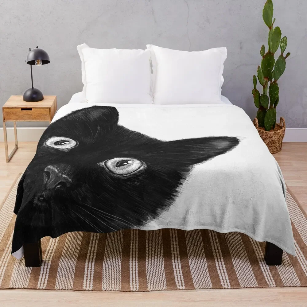 

Black cat Throw Blanket for babies Luxury Blankets
