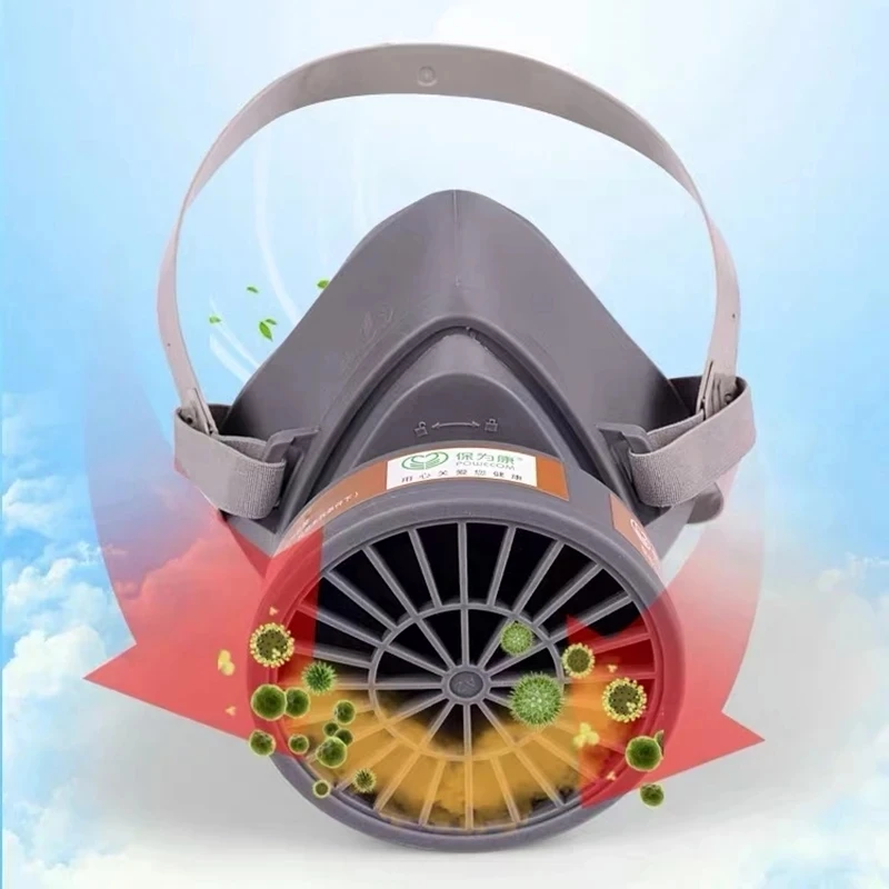 Advanced Protective Mask with Activated Carbon Filter for Smoke and Chemical Safety