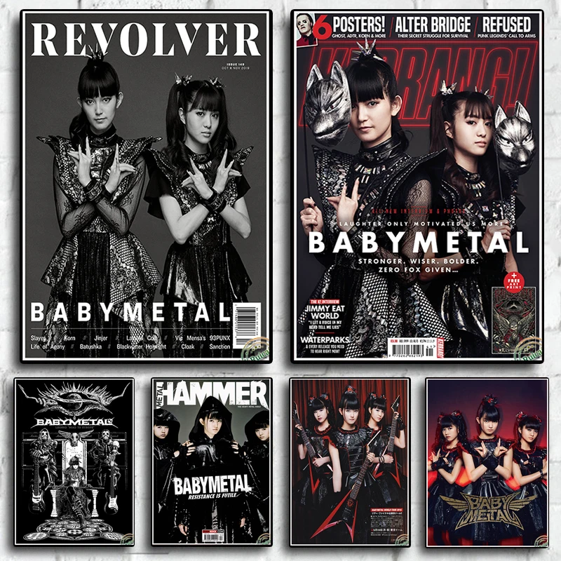 

Modern Babymetal Poster Japanese Idol Group Canvas Paintings Wall Art Prints Picture For Living Room Home Decor Frameless Gifts