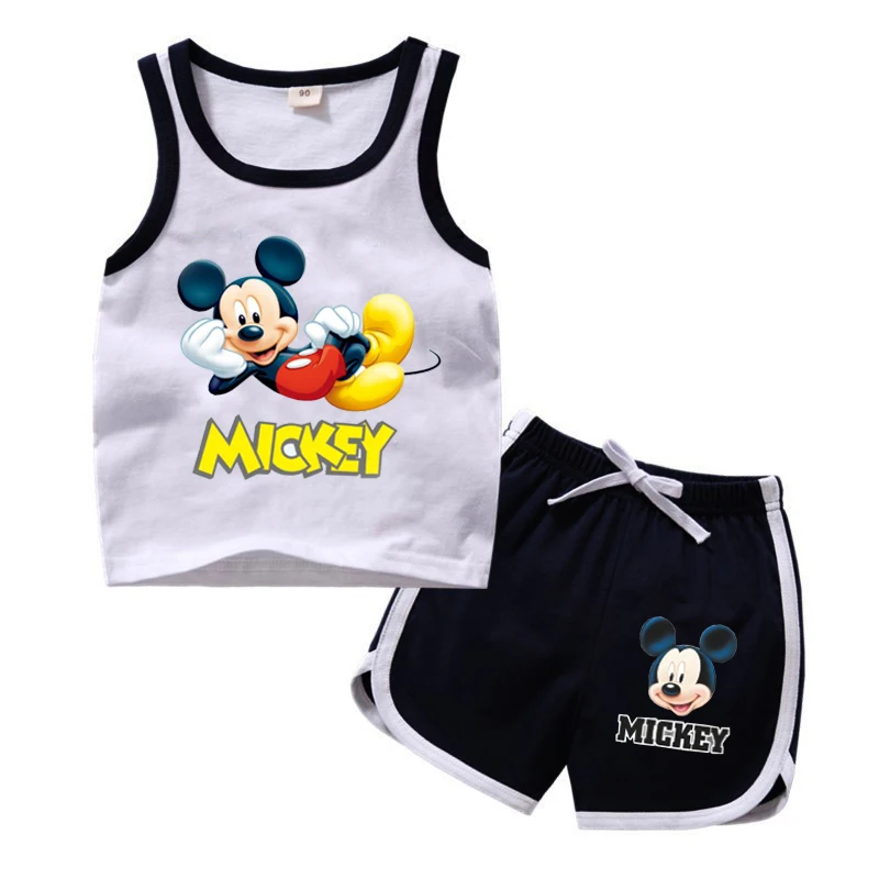 Kids Baby boy Clothing Sets Cartoon Mickey Mouse Clothes Set Cotton Tops + Shorts 2Pcs Sportsuit Summer ropa |