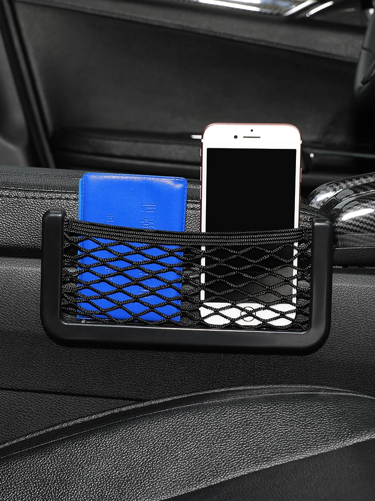 

Storage Net Bag Car Storage Pocket Trunk Storage Bag Quality Elastic Auto Net Pocket Phone Holder Map Cash