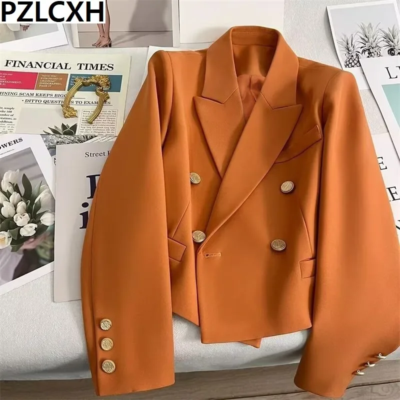 Short Suit Jacket for Women's Spring and Autumn 2024 Korean Version Popular Slimming Retro Suit Top