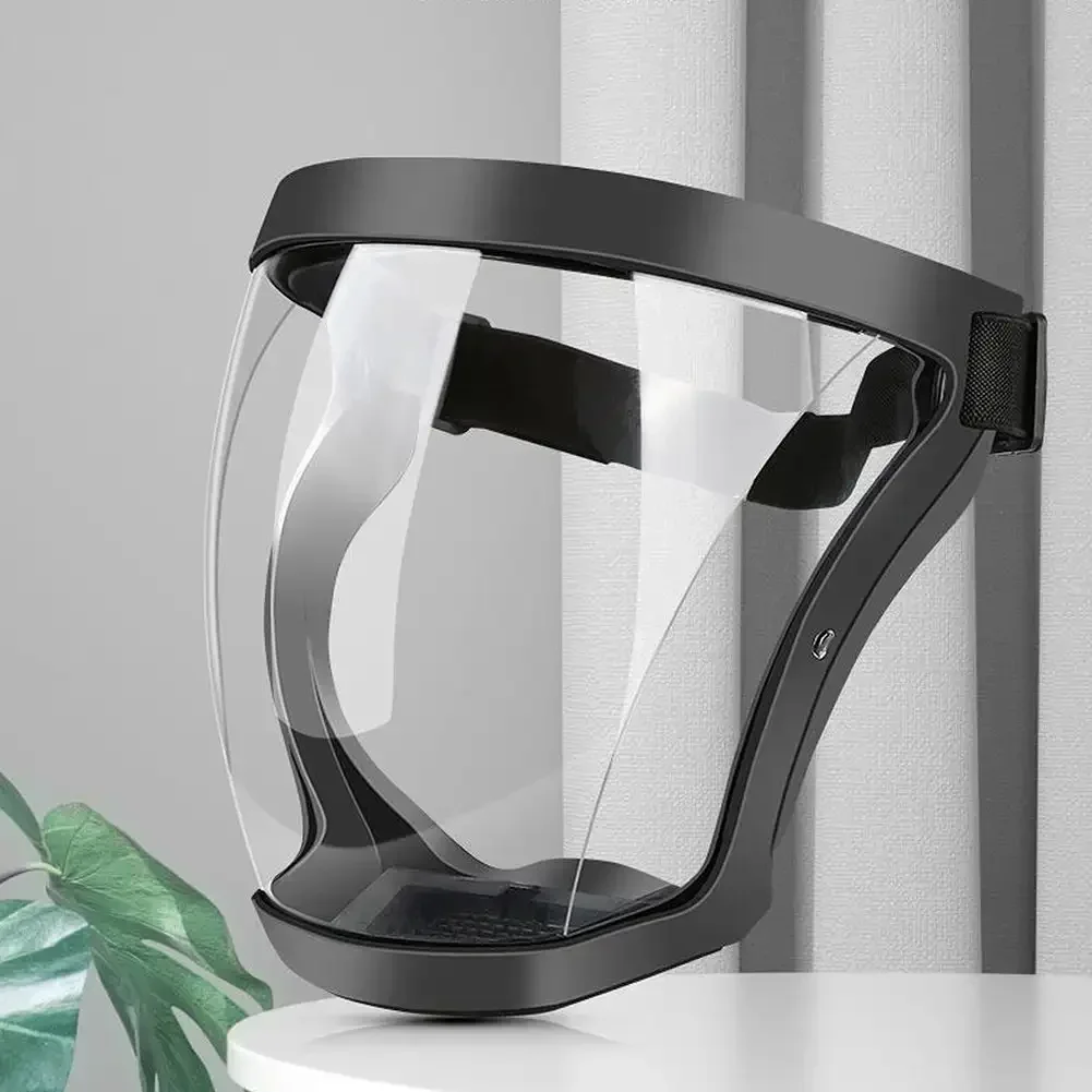 Work Protection Mask Transparent Full Faceshield Reusable Dustproof Anti-fog Mask Home Kitchen Tools Full Face Shield