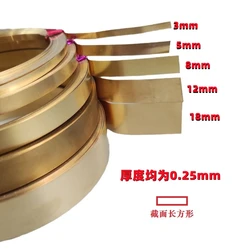 Premium Half Hard Solid Brass Flat Wire Strip - Ideal for Jewelry Making and DIY Accessories, 1 Piece (0.2mm, 0.25mm, 0.3mm)