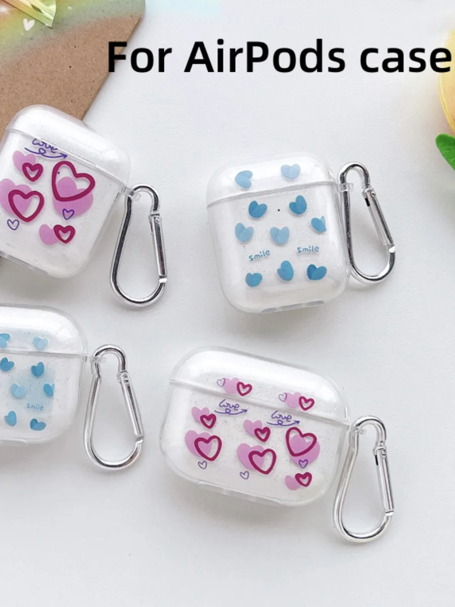 Per Airpodspro Bluetooth Auricolare Copertura Per Cuffie Soft Shell Semplice Floreale Trasparente Soft Shell Airpods 1/2/3 Generazione Cover