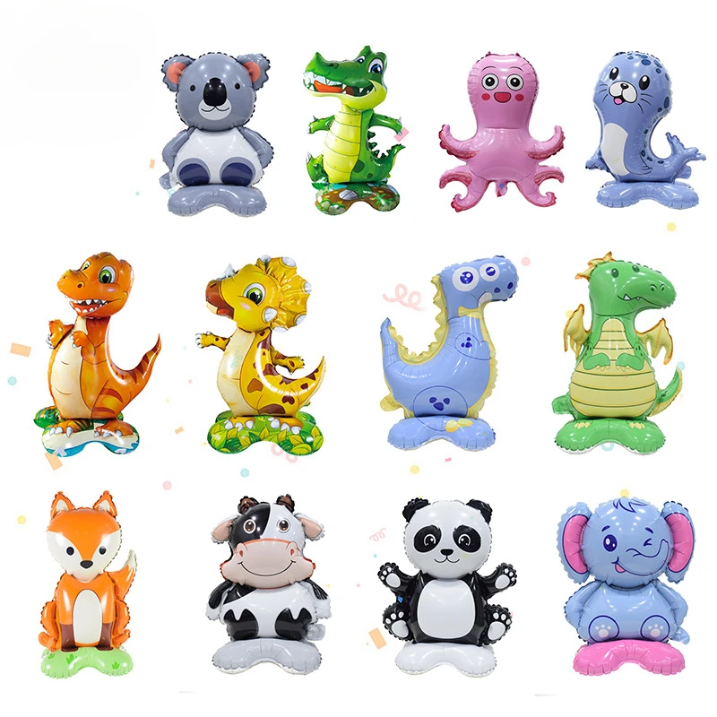 4D Standing Foil Inflatable Rocket Balloons Rocket Balloon Kids Outer Space Theme Birthday Party Decoration Boys Inflatable Toys