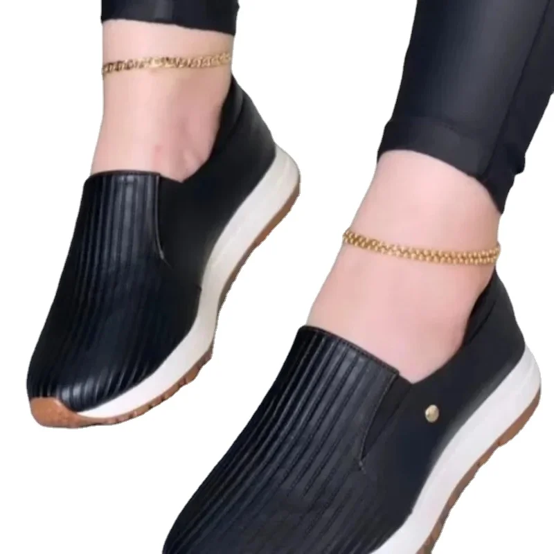 Scarpe Da Ginnastica Da Donna Scarpe Con Plateau Da Donna In Pelle Pu Casual Sport Da Donna Scarpe Da Corsa All'Aperto Zapatillas Mujer Hilfinger Donn