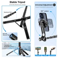 Magnetic Selfie Stick Tripod Stand for iPhone Samsung Huawei Cellphone 1.3m Extendable Magsafe Phone Tripod with Wireless Remote - Image 5