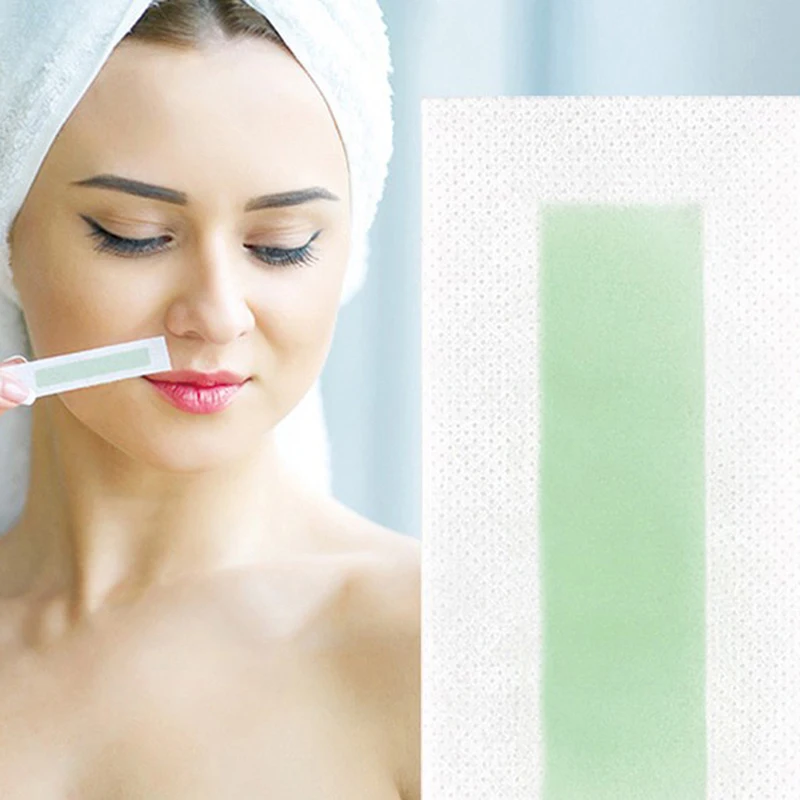 Facial Lip Wax Strips For Face Chin Upper Lip Jaw Eyebrow Beard Hair Removal 12/24Pcs depilatory wax strips,hair removal wax paper,hair removal wax