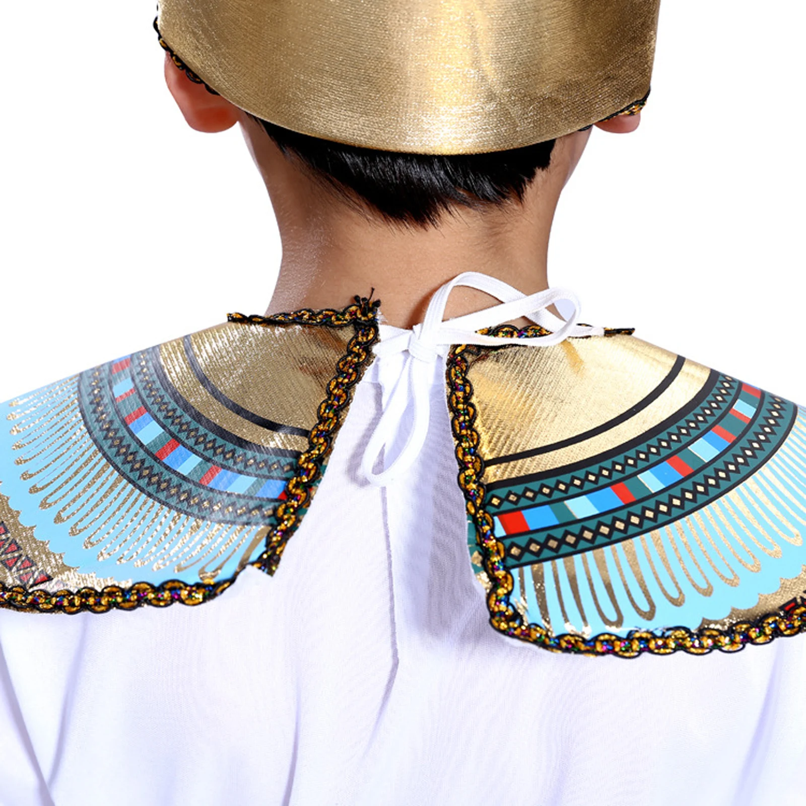 Kůzle hoch egypťan kníže kostým obleček halloween večírek cosplais klasický egypta kněz faraon látka antikové řím egypťan šaty nahoře