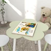 Children's Table and Chair Table with 2 Chairs for Children 2-5 Years with Flower Shaped Table Ø59x50 cm and Chairs Ø28x26 cm 4