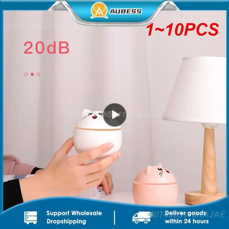 

1~10PCS Air Humidifier for Home Ultrasonic Car Mist Maker with Colorful Night Cat USB Lamps Mini Office Air Purifier