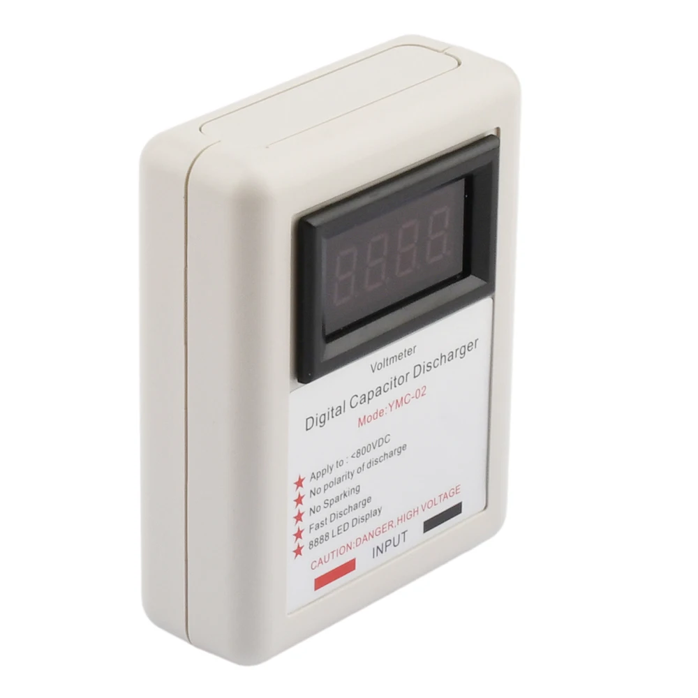 800V Digital Capacitor Voltage Tester Fast Discharger High Volt Discharging Tool Electronic Repair Display Matenance Protection 5