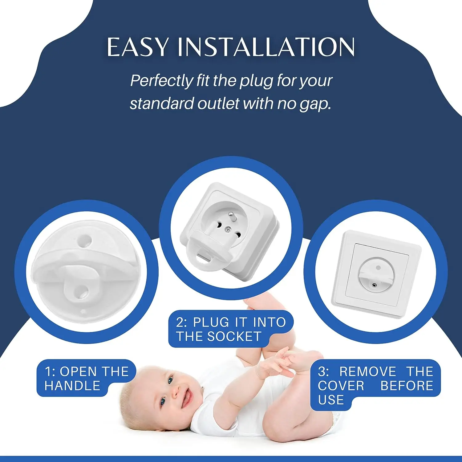 1-12Pcs Baby Child Electrical Safety Guard Protection Rotate Anti Electric Shock Plugs Protector France/Poland Power Socket socket covers