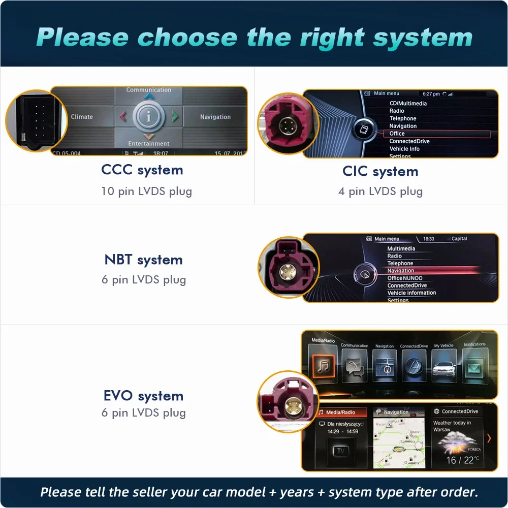 Android 14 Carplay for BMW 1 Series E81 E82 E87 E88 2004-2013 CCC CIC Car Multimedia Player GPS Wireless Stereo Radio