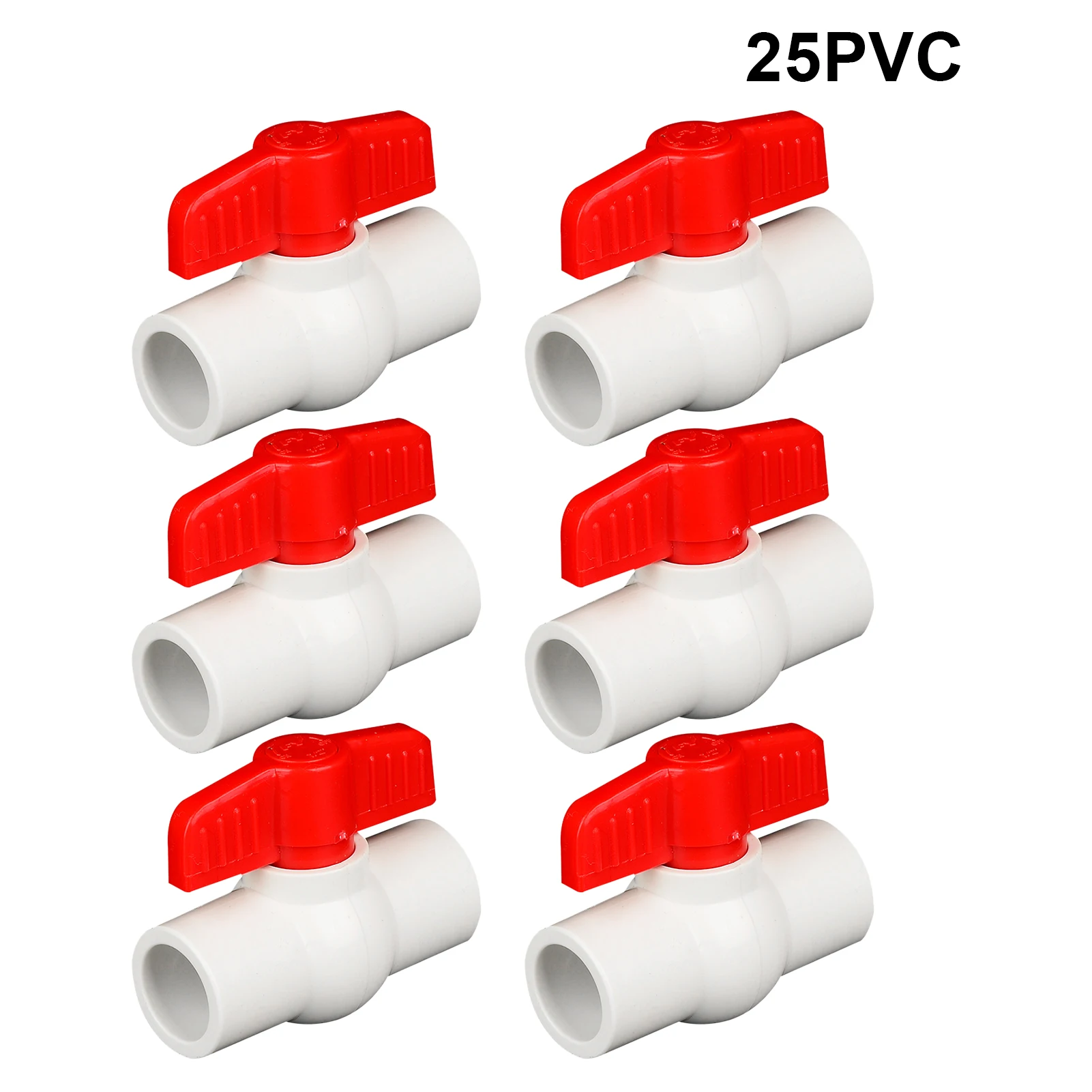 

6pcs Supply Lines Professional Durable Irrigation Practical For Water Pipe Ball Valve Reusable Socket Kitchen With Red Handle