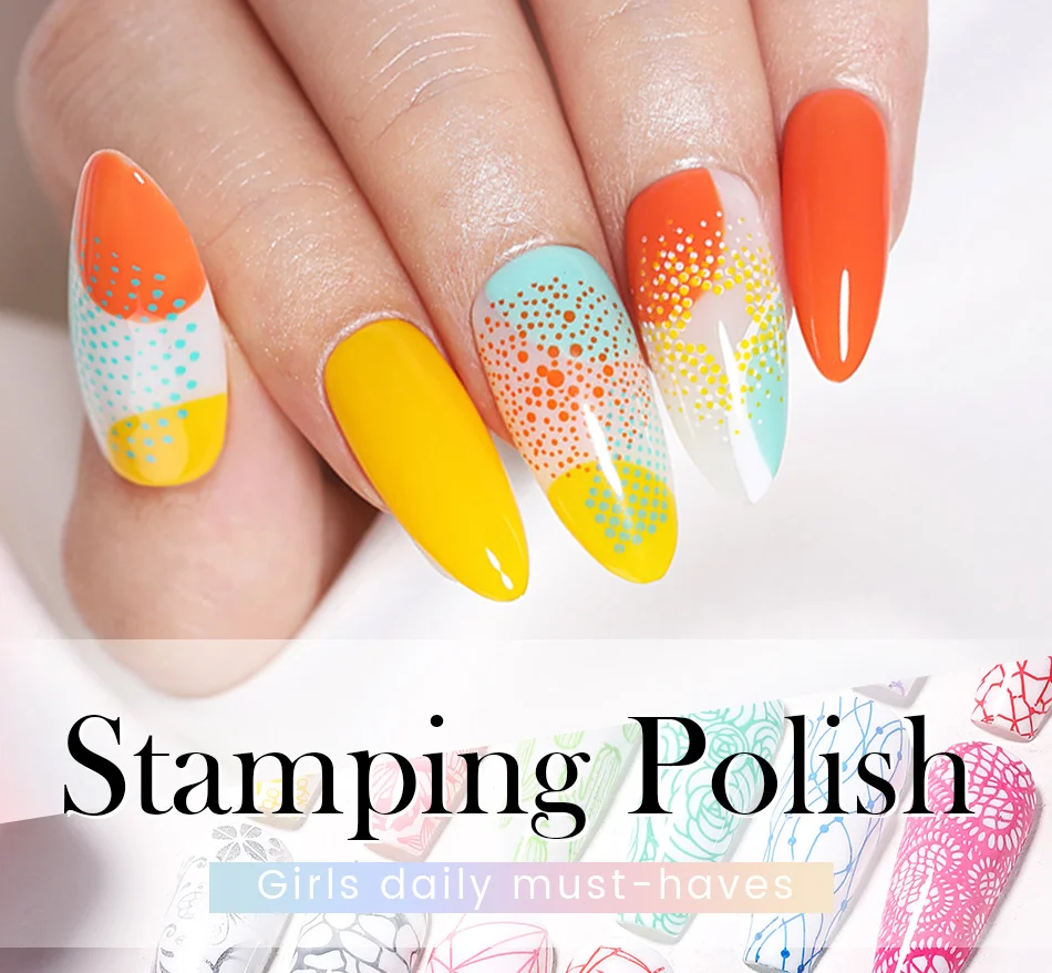 8 Pcs 6ml Stamping Nail Polish Kit