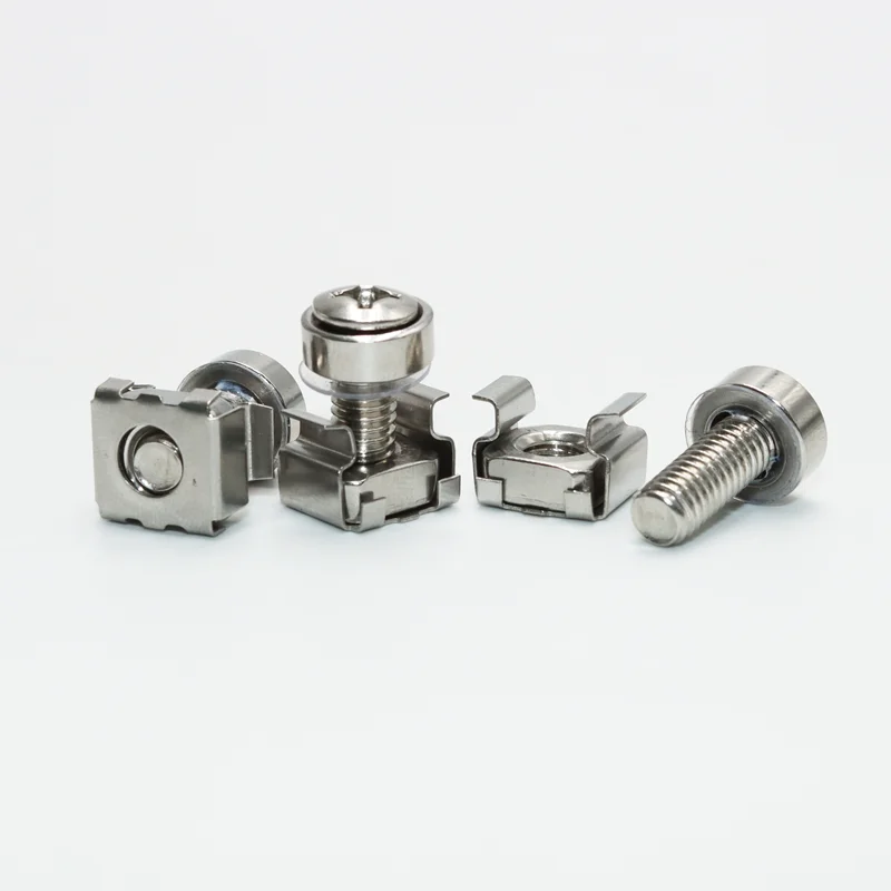 Durable Stainless Steel Rack Mount Fastener Set - M6*16 for Network and Server Equipment