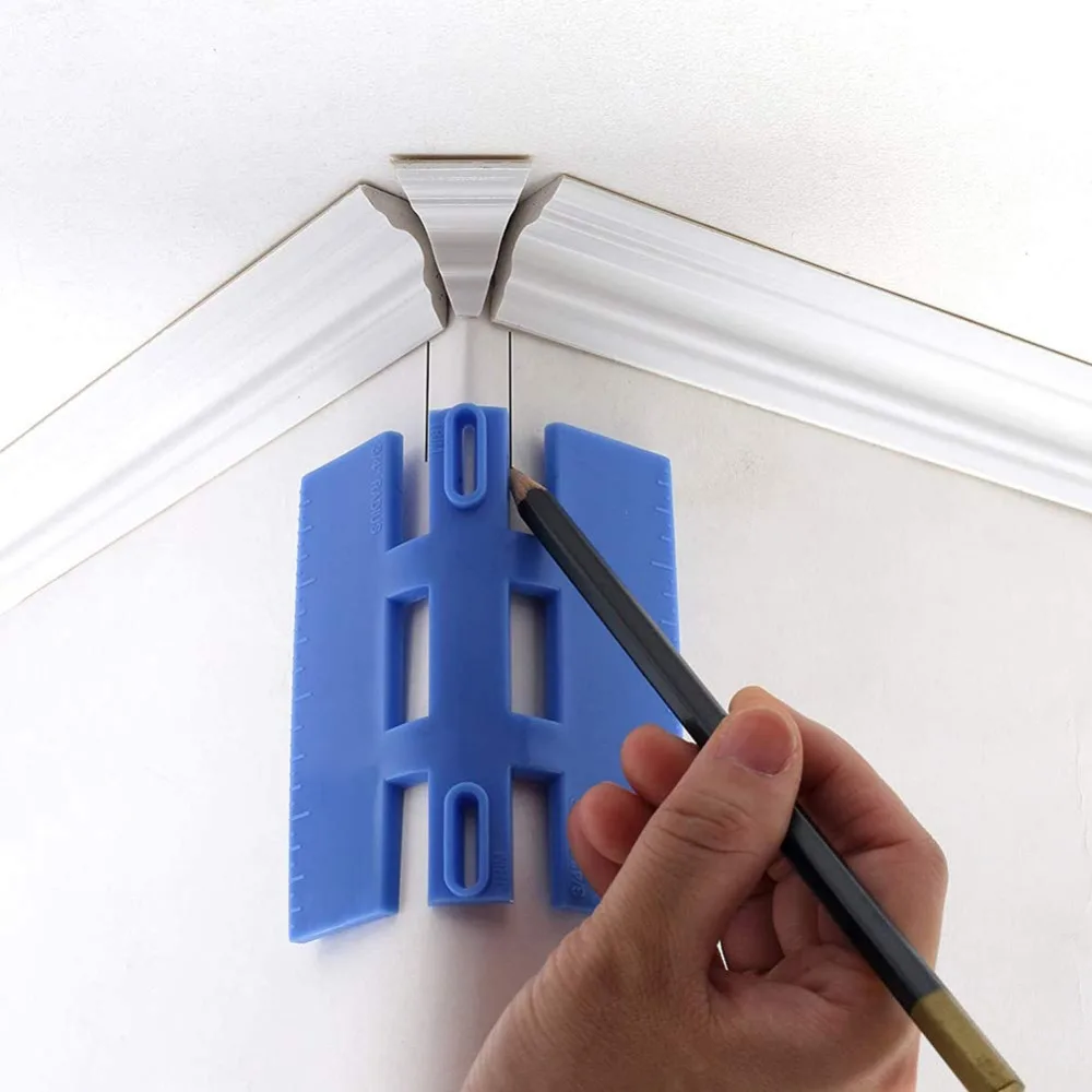 Blue Bull Nose Corner Marking Tool Fai Da Te Abs Corner Scriber Strumento Per La Lavorazione Del Legno Modanatura Della Corona