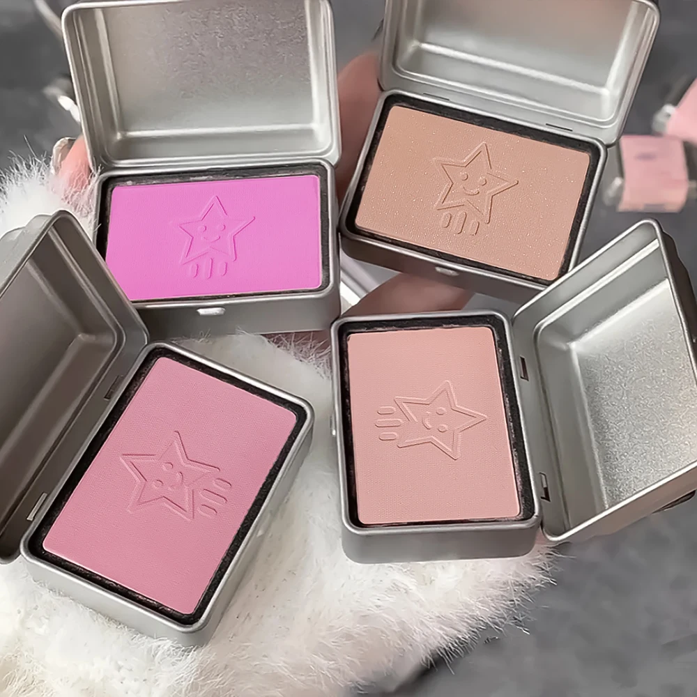 Iron box monochrome blush low saturation light pink nude pink girl clear and white 3
