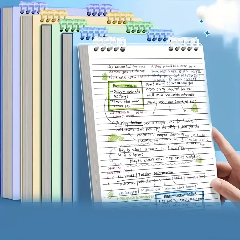 A Notebook with 60/120 Sheets,featuring Perforated Pages and A Horizontal Layout,Detachable and Not Too Uncomfortable To Handle - 6