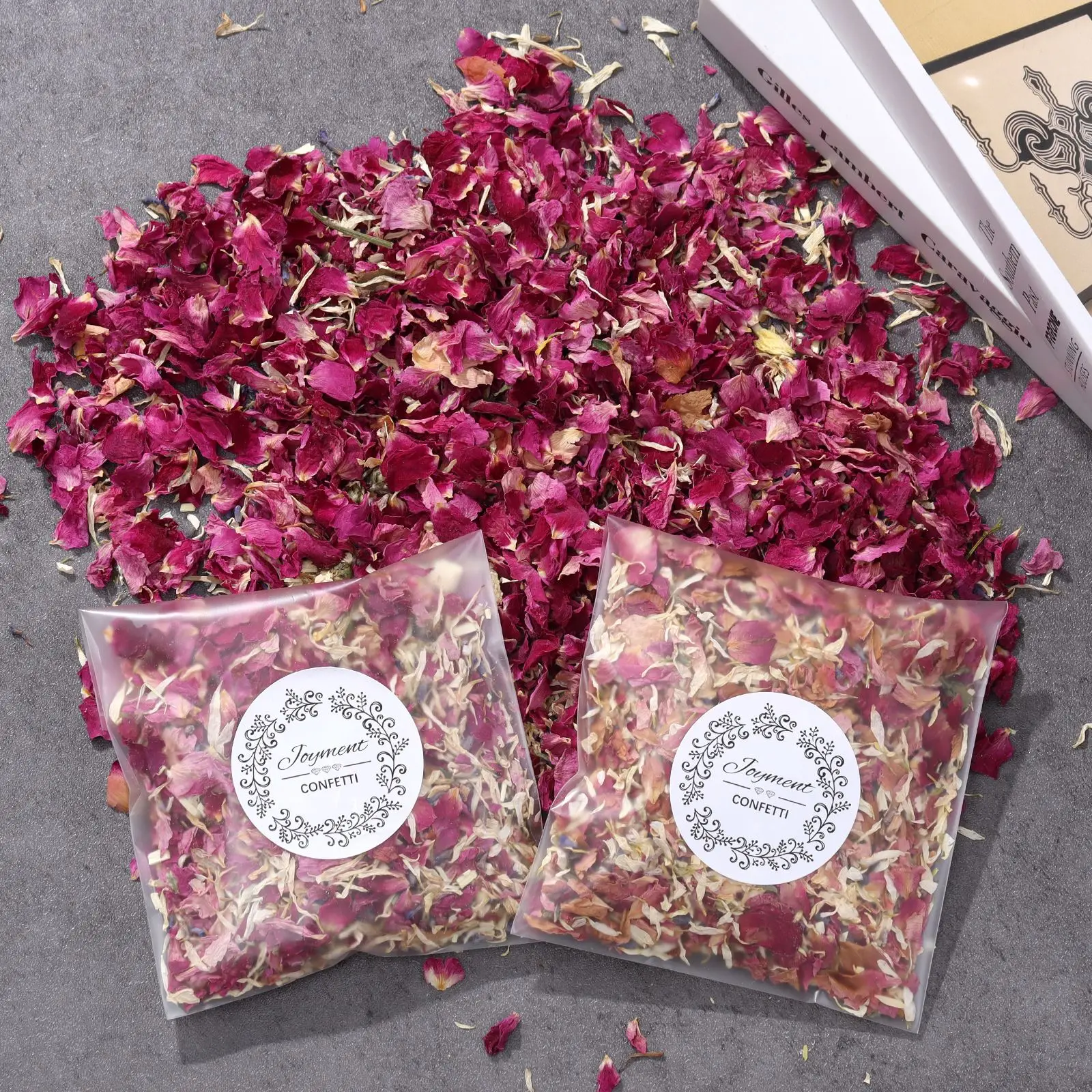 Natural Dried Natural Flower Real Petal Biodegradable Wedding Confetti 1L  Pink