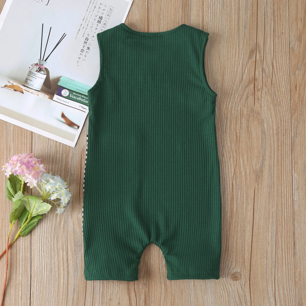 0-12M Baby Girls Striped Clothing Cotton Summer Kids Sleeveless Romper Outfits Sunsuits