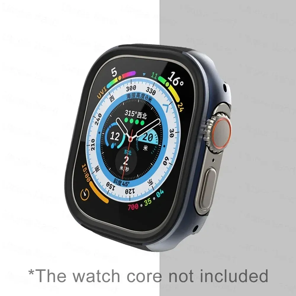 Titanium Color Waterproof Matte Zinc Alloy Protector for Apple Watch Ultra 2 49mm