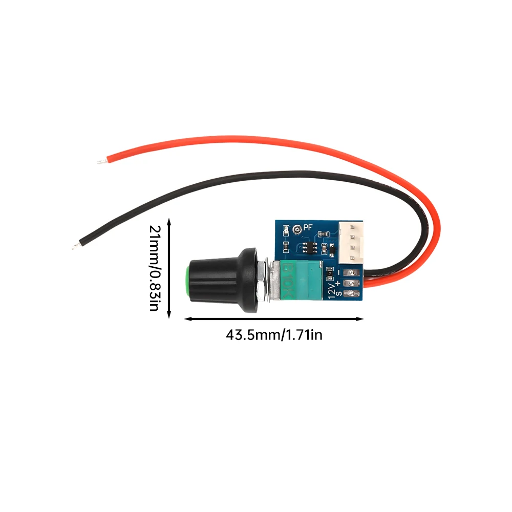 DC 12V Manual 4-Wire PWM Fan Speed Motor Controller Board With Knob Switch Governor Module Power Supply