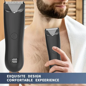 Man Beard Shaver Sideburns Trimmer Electric Body Hair Trimmer with 2 Caps