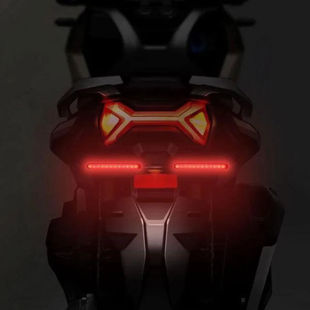 Dual Color Motorcycle LED Modified Lights Water Turn Signal Brake Tail Light Direct Installation Car Accessories 6