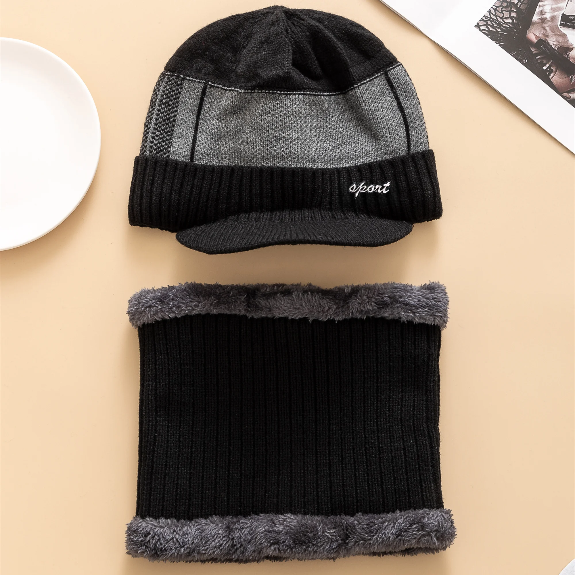 Hot Sale Unisex Winter Warm Set Classic Plush Fur Lined Winter Hat Male Outdoor Keep Warm Fashion Hat Cap