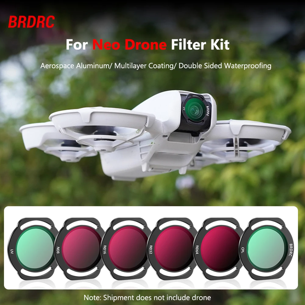 Description Picture 6 of itemLens Filter for DJI Neo Camera Lens Filter Kit HD Optical Glass ND8/16/32/64 UV CPL Drone Camera Lens Filter Polarizer Accessory