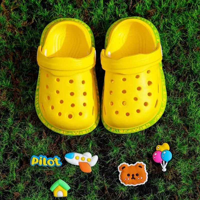 Kids Sandals Summer Cute Boy Girl Mules Cartoon Baby Rubber Soft Sole Beach Slippers Flat Children's Garden Shoes Toddler Crib