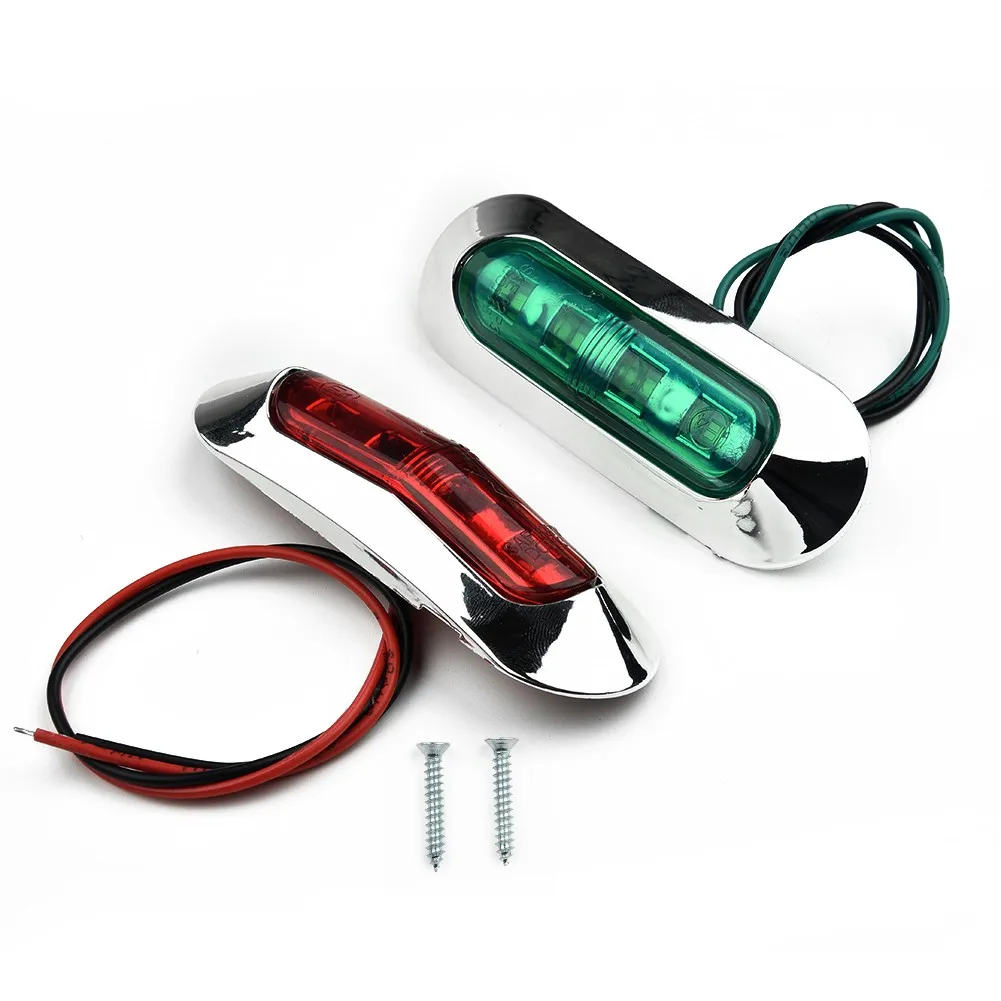 Red Green LED Boat Navigation Light 12-24V Waterproof Sailing Signal Lamp Marine Yacht Warning Light Side Marker marine boat lights 2Pcs
