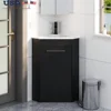 Corner Bathroom Vanity Sink Combo High Space Utilization Durable Construction Soft Closing System Easy to Clean  Included 1