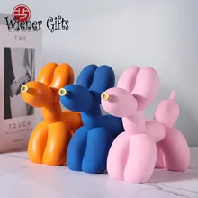 Balloon Dog Figurines For Interior Home Decor Nordic Modern Resin Animal Figurine Sculpture Statue Home Living Room Decoration