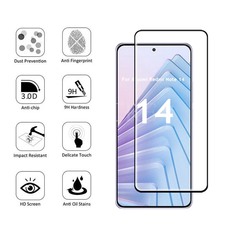 4-Pack Tempered Glass HD Screen Protector with Full Glue Adhesion