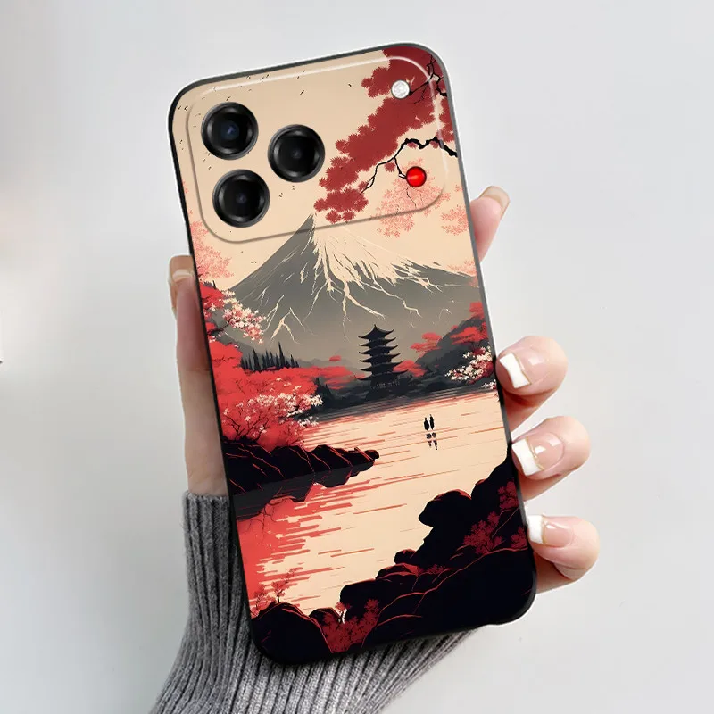 Enhanced Cute Black Bumper Silicone Phone Case with Shockproof Cartoon Panda Design