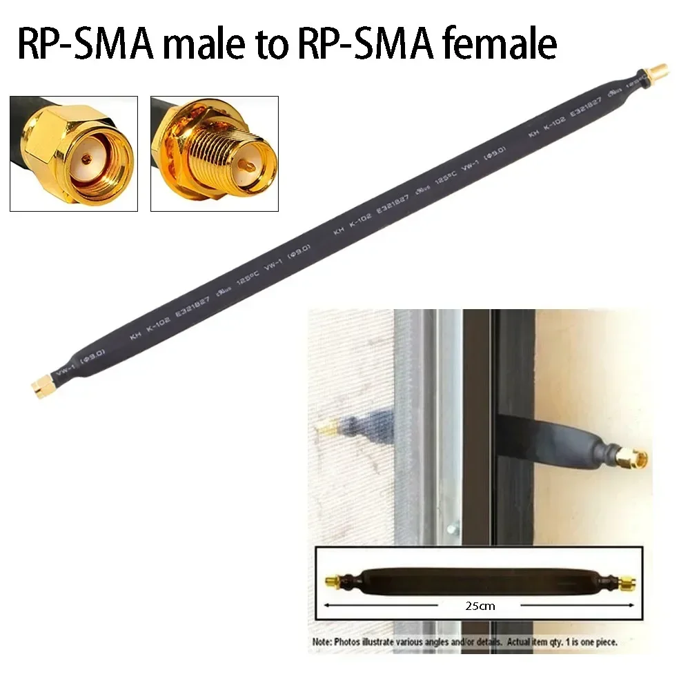 Coaxial Extension Pigtail 25cm Flat RP-SMA Male To RP-SMA Female WiFi Adapters 802.11ac 802.11n 802.11g 802.11b Coaxial Cable coaxial pigtail