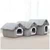 S5c31b471f1c04b6db72c000eeaef2adcQ.jpg Indoor Warm Dog House Soft Pet Bed Tent House Dog Kennel Cat Bed Removable and Washable Cushion Suitable Four Season Universal