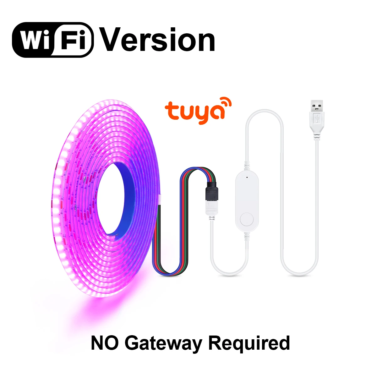 Smart Zigbee USB LED Lights Tuya WiFi RGB LED Strip DC5V COB Tape Ribbon Smart LED TV Back Lighting Work With Alexa Google Home