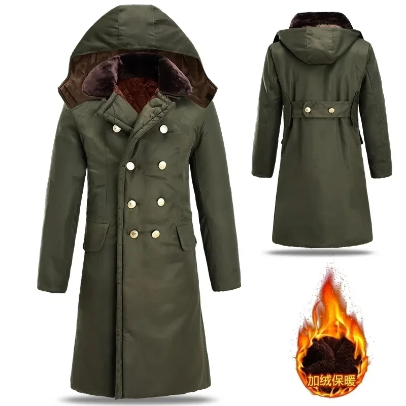 

2022 Winter Military Cargo Zip Up Camouflage Jacket Warm Parkas Fur Hooded Clothes Fashion thickened cold proof men's and women2