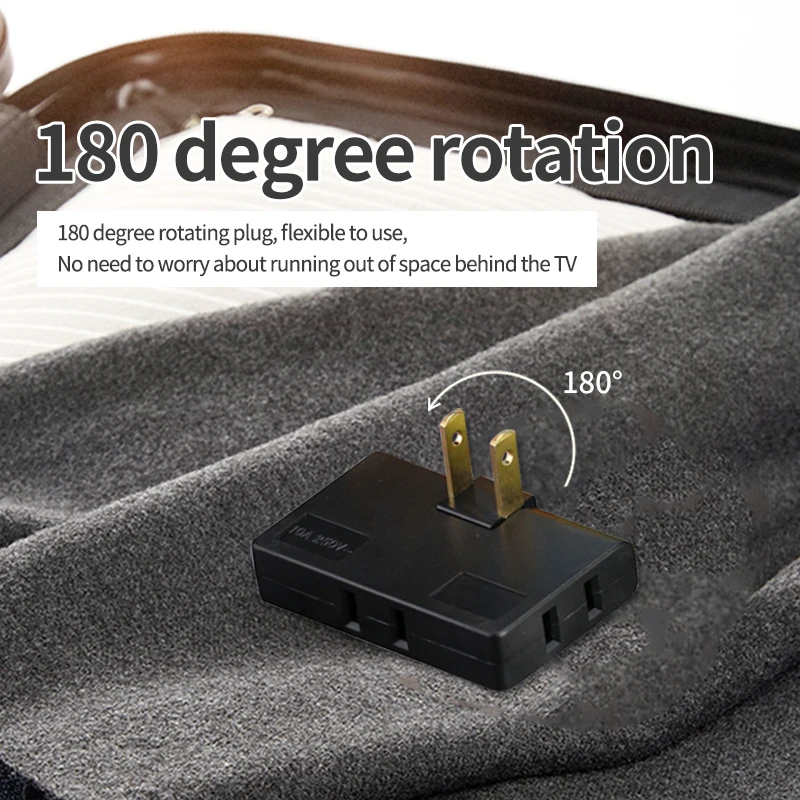 Extension Plug Adapter 3 In 1 180 Degree Rotation Adjustable For Mobile Phone Charging Converter Socket plug adapter,power extension plug,plug outlet extender,ac adapter,extension sockets,electrical socket,power socket