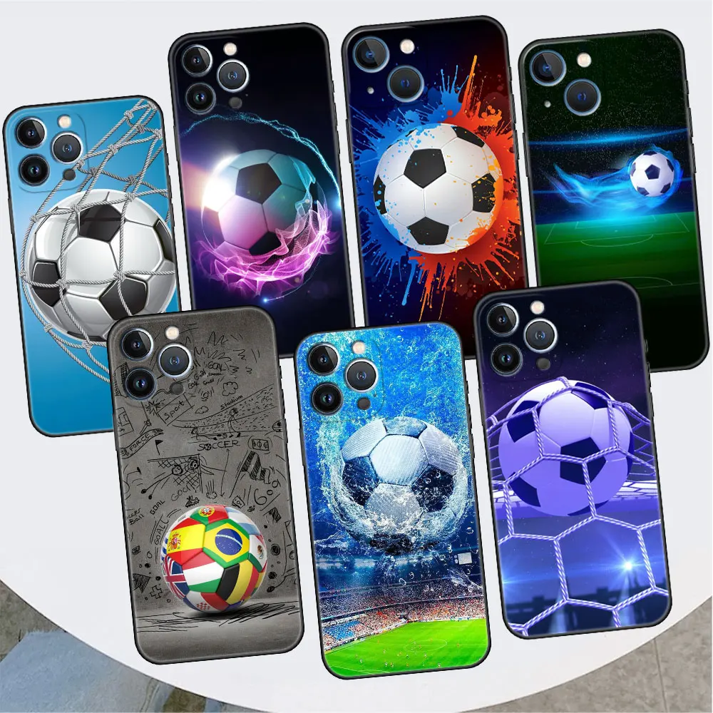 Luxury Football Soccer Silicone Phone Case - Soft TPU Protective Shell Cover