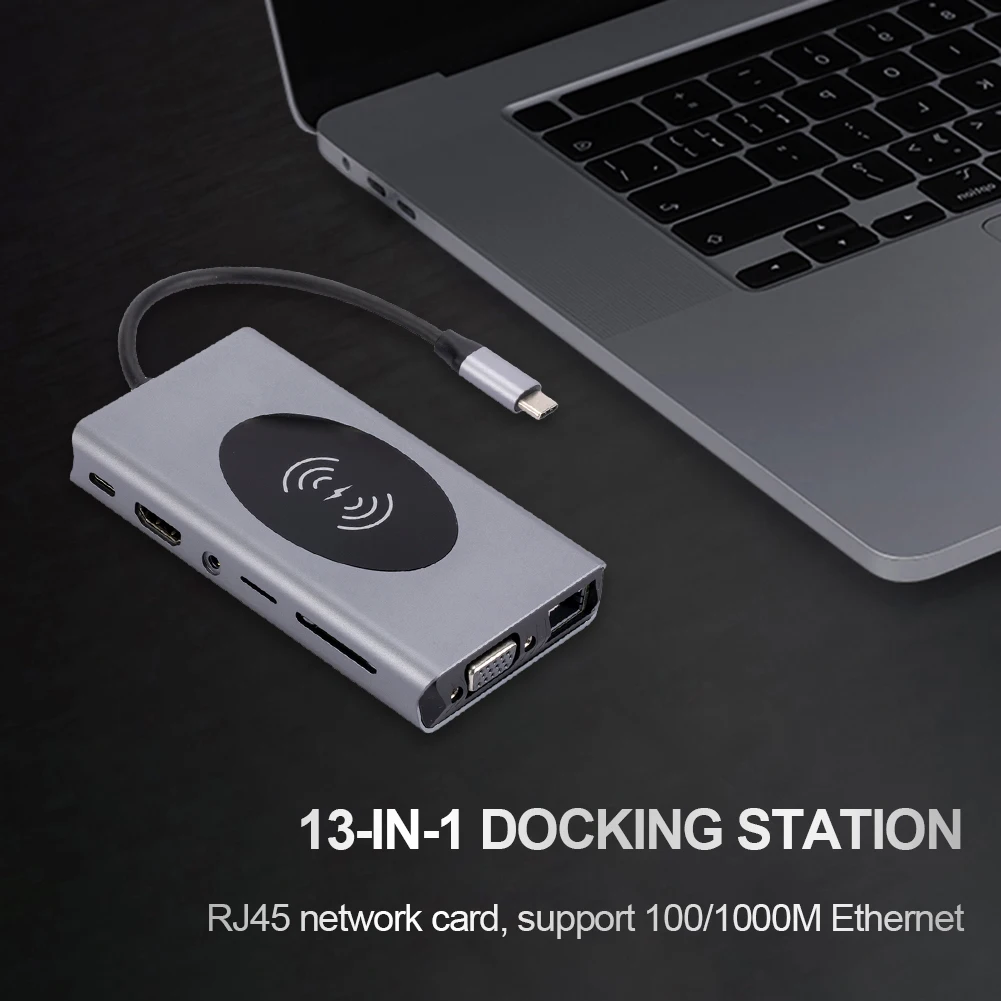 ũ ̼ 4K HDMI ȣȯ CŸ ø, RJ45 LAN ũ SD ī , PD 100W ũ SD TF , VGA, USB3.0, USB3.1, 13 in 1