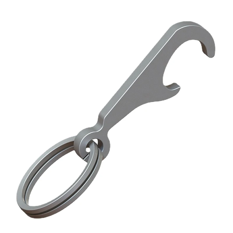 

TC4 for Titanium Alloy for Creative Mini Beer Bottle Opener Keychain with for Key Rings Can Opener Portable Gadget