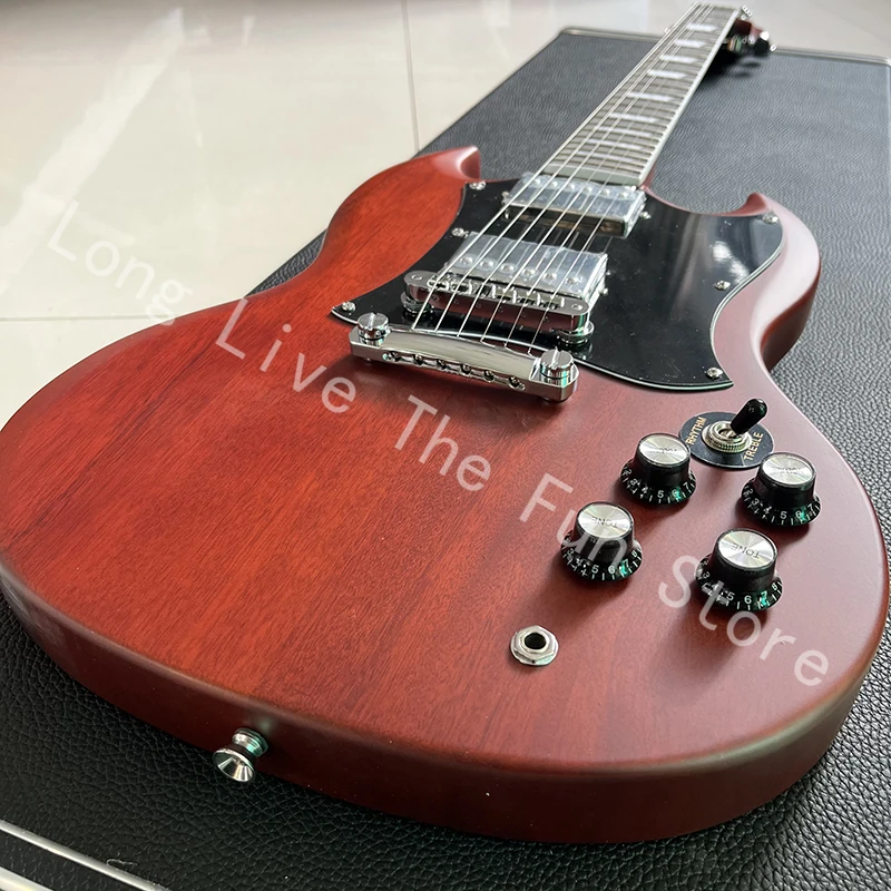 

Hot selling matte SG electric guitar, small eye bridge, quality pickup, professional level, free door-to-door delivery.